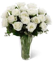 Shimmering White Roses