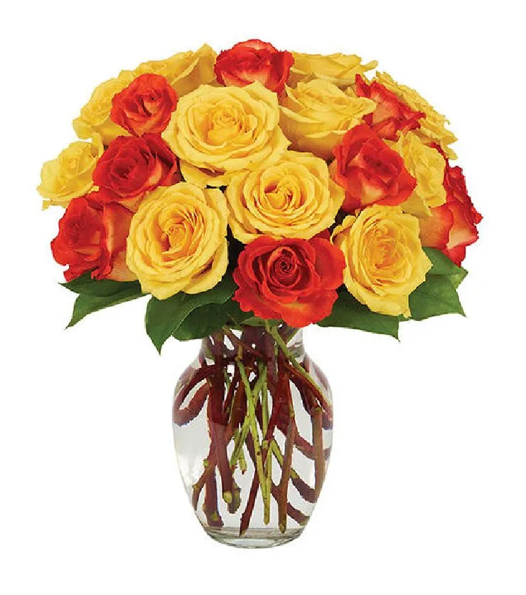 YELLOW & ORANGE ROSE BOUQUET